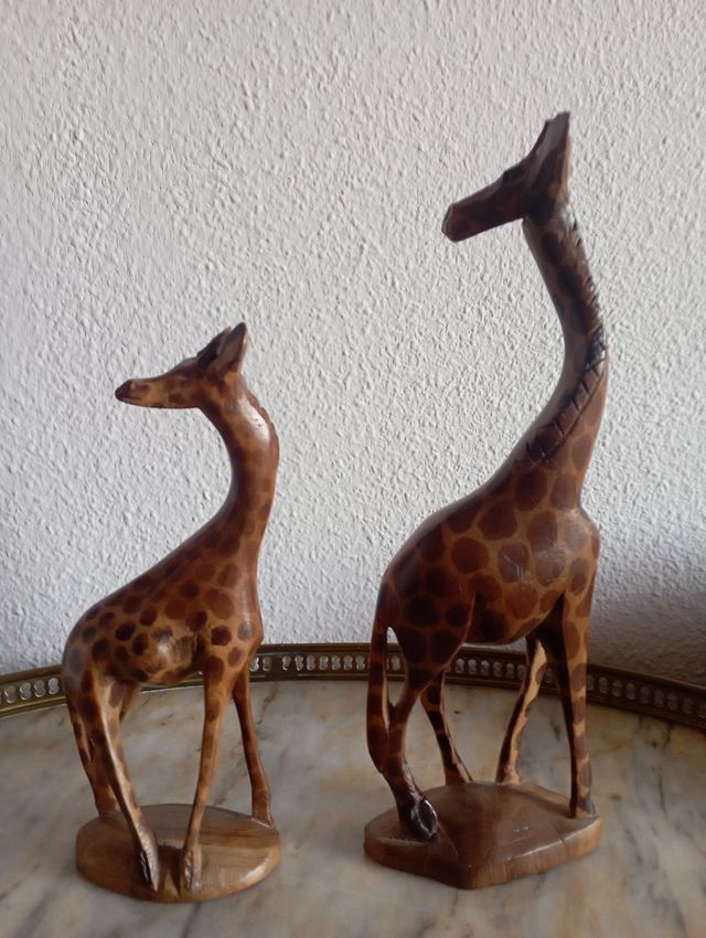 Jirafas de madera.