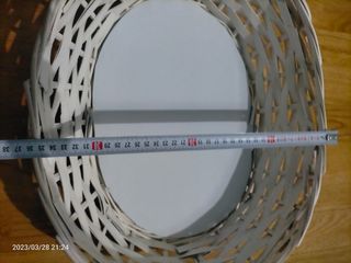 Cesta mimbre blanca ceremonia unicornio