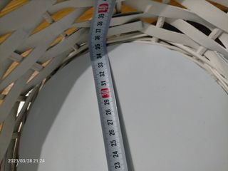 Cesta mimbre blanca ceremonia unicornio