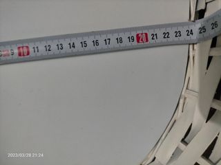 Cesta mimbre blanca ceremonia unicornio