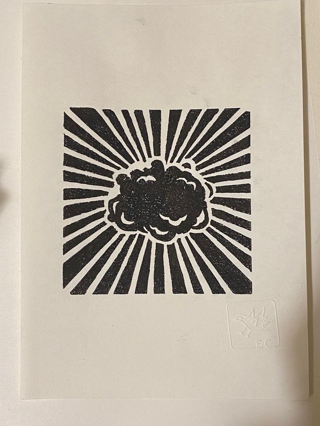 Stampa linoleografica - originale linoleografia