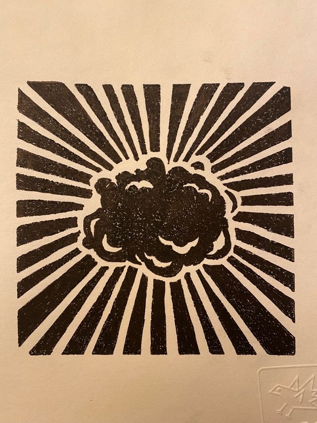 Stampa linoleografica - originale linoleografia