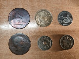 Monedas de España. Precio por el lote completo.