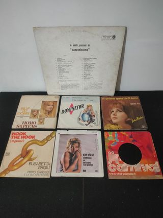 Lotto 44 vinili 45 giri + 18 copertine gratis