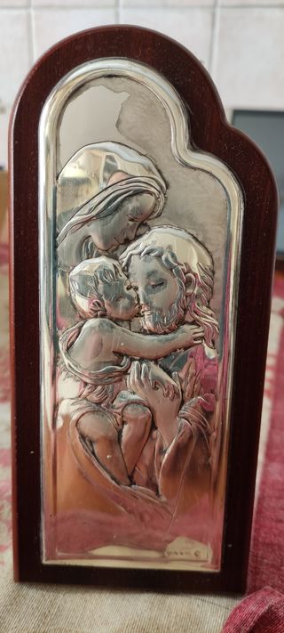 quadretto in argento da mobile e da muro