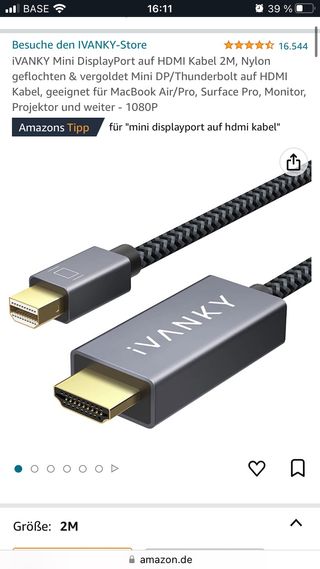 Cable Adaptador MiniDisplay port a HDMI