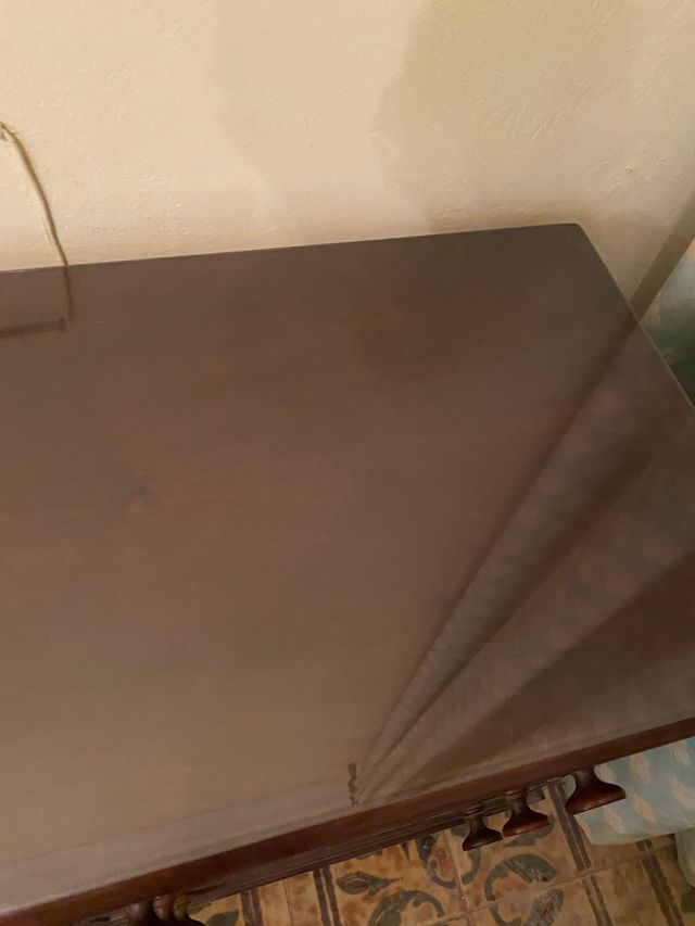 Mesita de noche antik marrón madera maciza mesitas