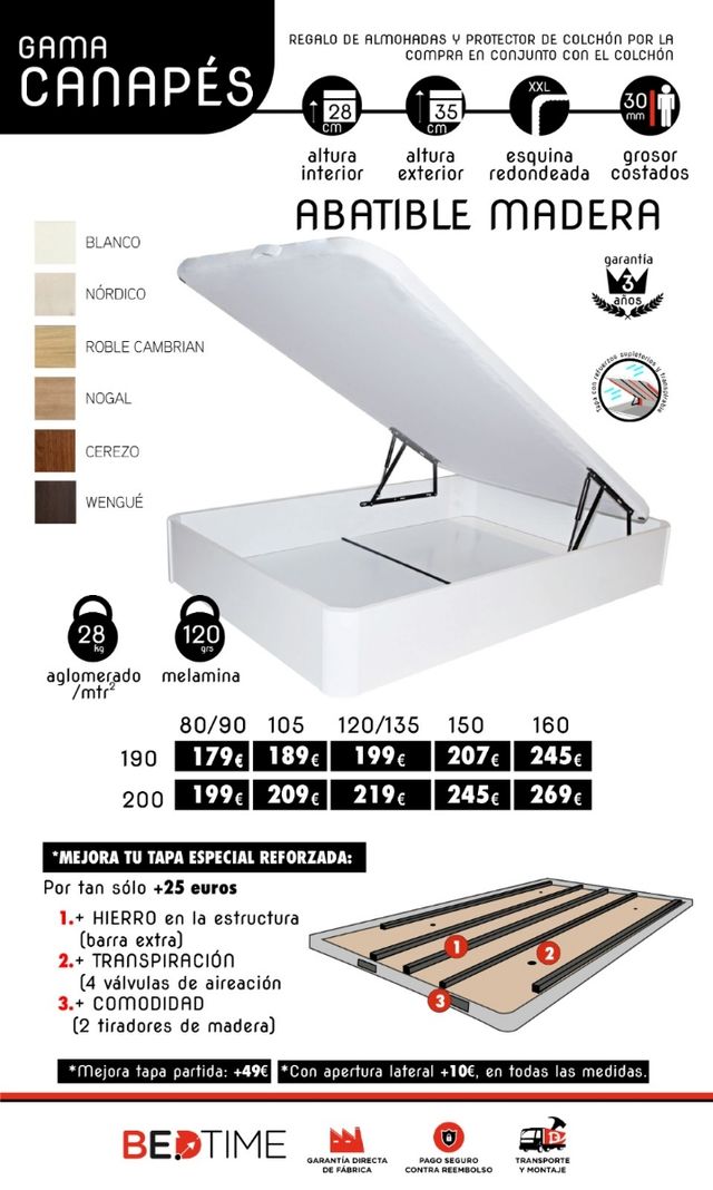 Liq. Canapés abatibles y colchones viscoelásticos