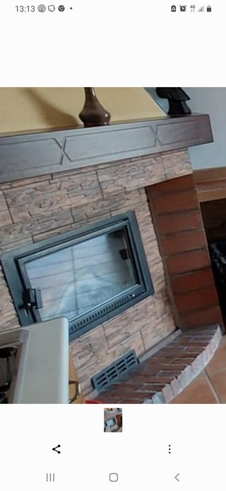 Embellecedor para chimenea de madera