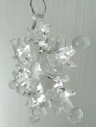 Colgante transparente "Copo de nieve"