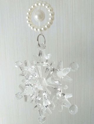 Colgante transparente "Copo de nieve"