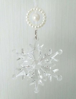 Colgante transparente "Copo de nieve"