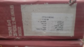 Rodapié cerámico Beige 45x8 cm