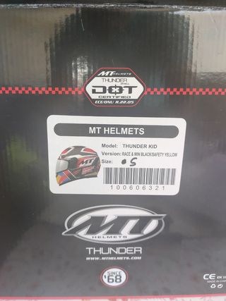 Casco de moto MT para niño + pinlock