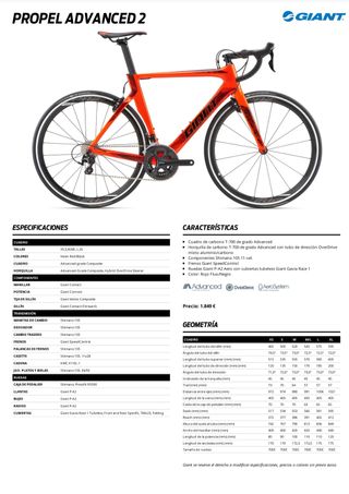 Giant Propel Advanced 2 NUEVA .BICI DE EXPOSICION