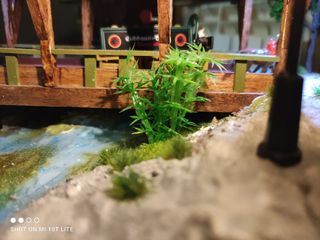 Maqueta escala 1:72 puente de madera