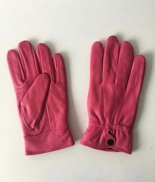 Guantes Rosas de Piel