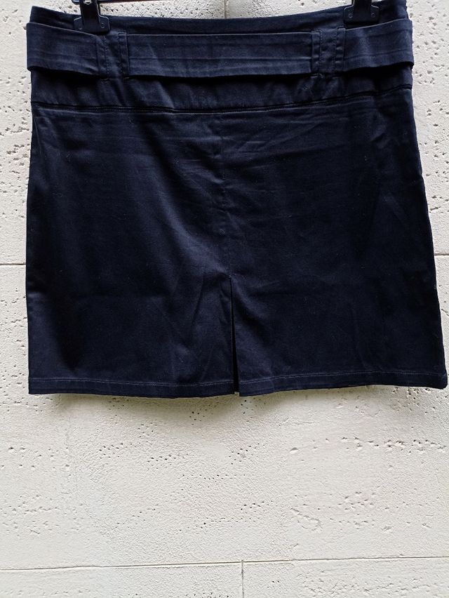 gonna corta nera spacco davanti L/XL