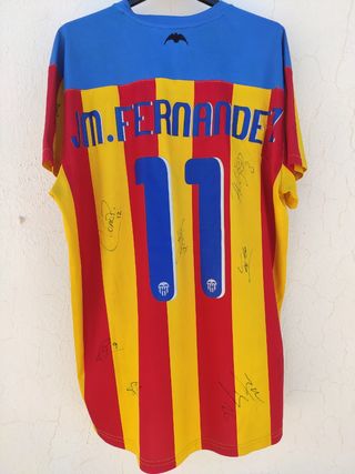 Camiseta Senyera Valencia C.F. (Firmada)