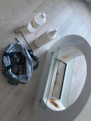 Chimenea de etanol de suelo con accesorios 