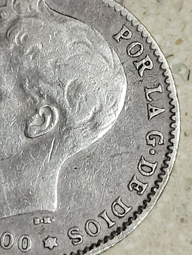 Moneda 1 Peseta. Año 1900. Plata