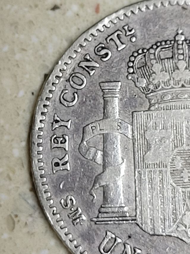 Moneda 1 Peseta. Año 1900. Plata