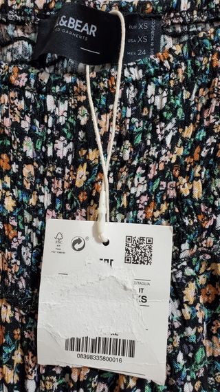 Falda mini con estampado de flores