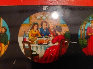 conjunto de diapositivas cristal pintadas a mano