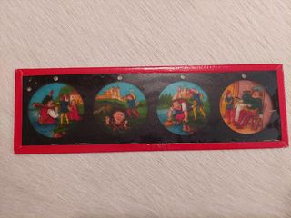 conjunto de diapositivas cristal pintadas a mano