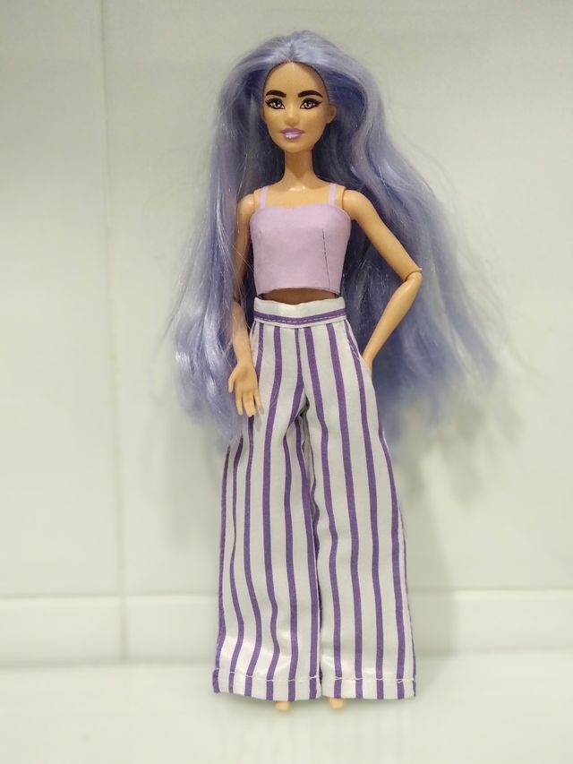 Ropa Barbie, conjunto de top y pantalón .