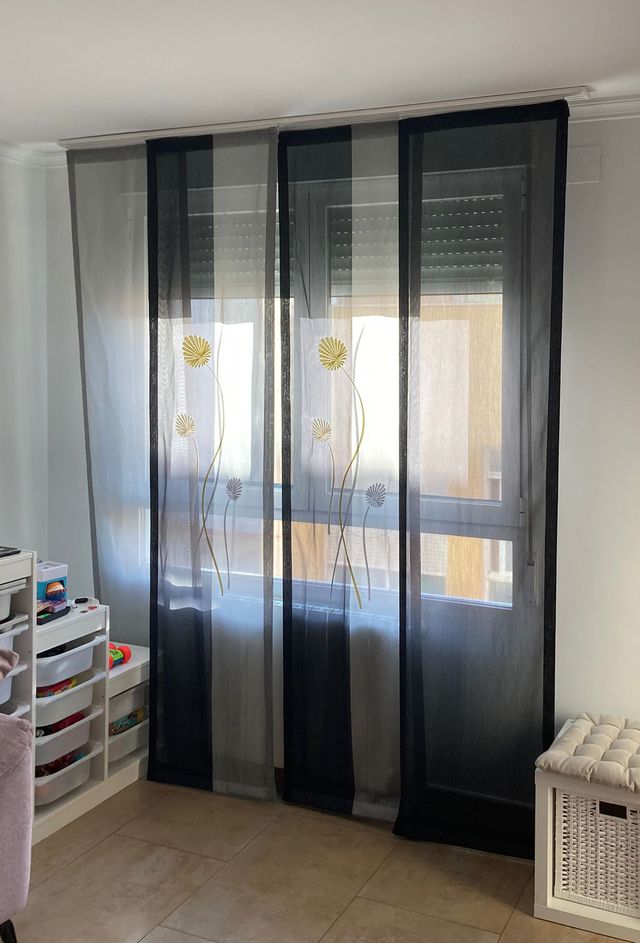 4 paneles japoneses 230 x 55 cm con riel