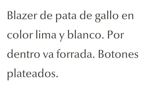 Chaqueta verde y blanca pata gallo