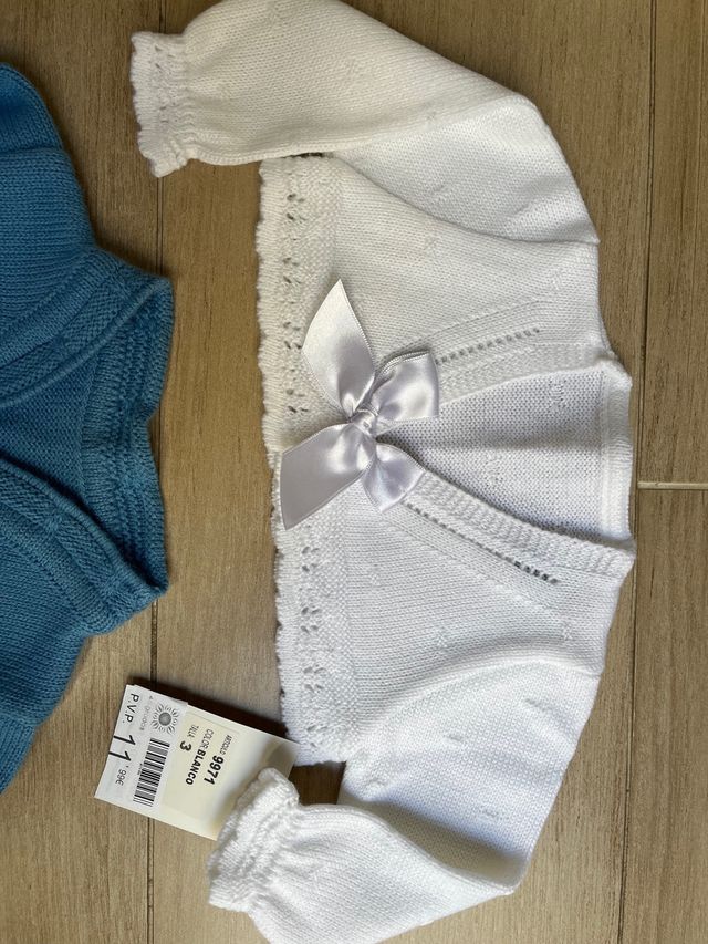 Lote de 3 rebecas bolero bebe niña