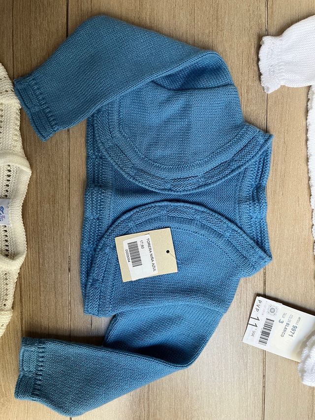Lote de 3 rebecas bolero bebe niña