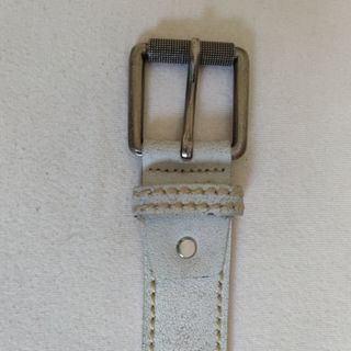 Cinturón mujer cuero blanco roto 110 cm