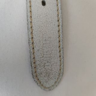 Cinturón mujer cuero blanco roto 110 cm