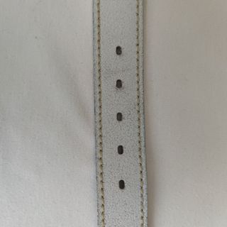 Cinturón mujer cuero blanco roto 110 cm