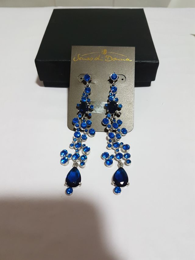 Pendientes azul moda