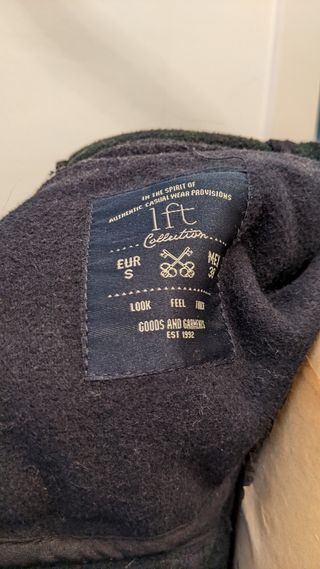 Chaqueta Trenca Azul Marino Lefties Talla S 