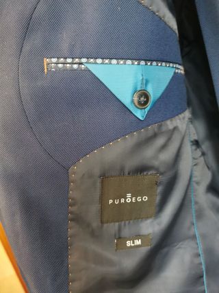traje puroego azul marino