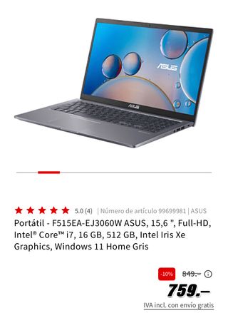 ASUS I7 16GB RAM
