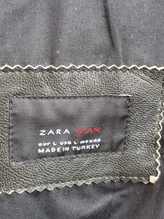 Cazadora biker piel de Zara 