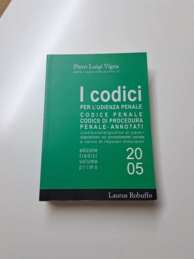 I codici per l'udienza penale