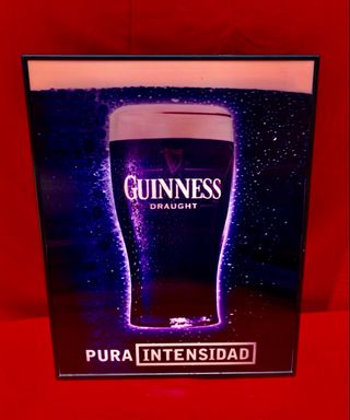 CARTEL LUMINOSO GUINNESS / VINTAGE / AÑOS 90