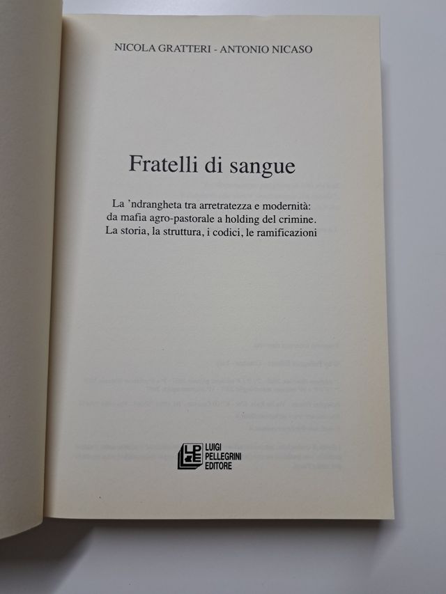 Fratelli di sangue Nicola Gratteri....