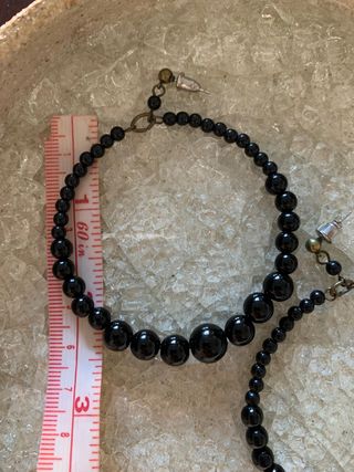 Pendientes negros largos bisutería