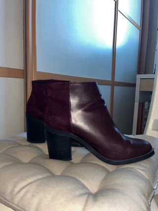 Botines granate talla 39