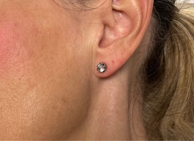 Pendientes de plata corona y circonita