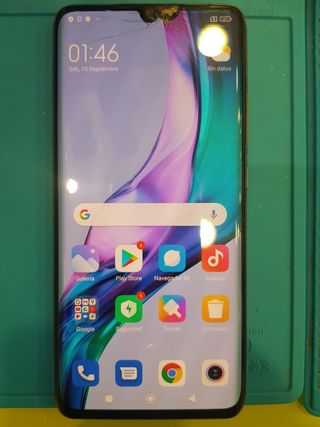 PANTALLA Xiaomi Mi Note 10 marco gris con tara