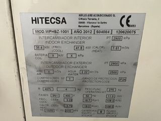 EQUIPO HITECSA AIRE AGUA 35kW/Frío
